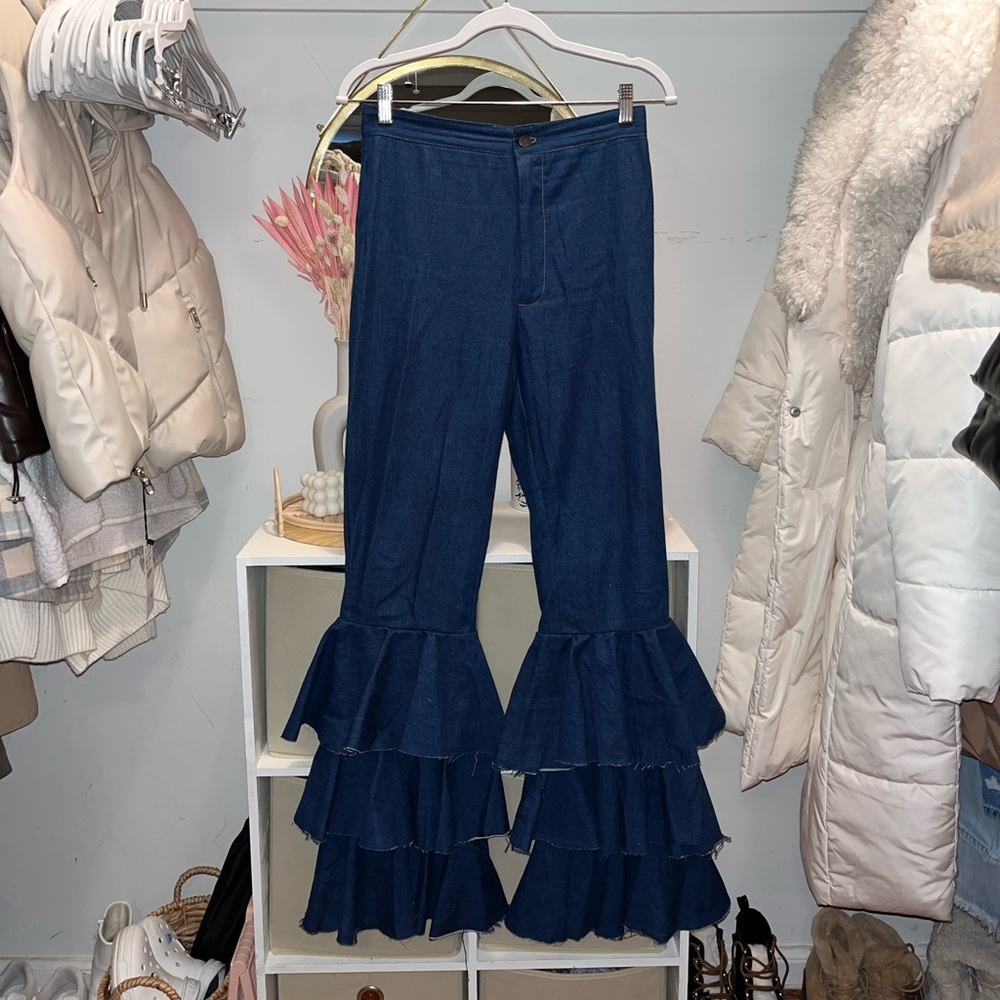 Tiered Ruffle Jeans